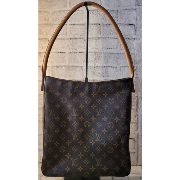 Authentic Louis Vuitton Monogram Looping GM Shoulder Bag Brown Logo M10050 - Picture 3 of 16